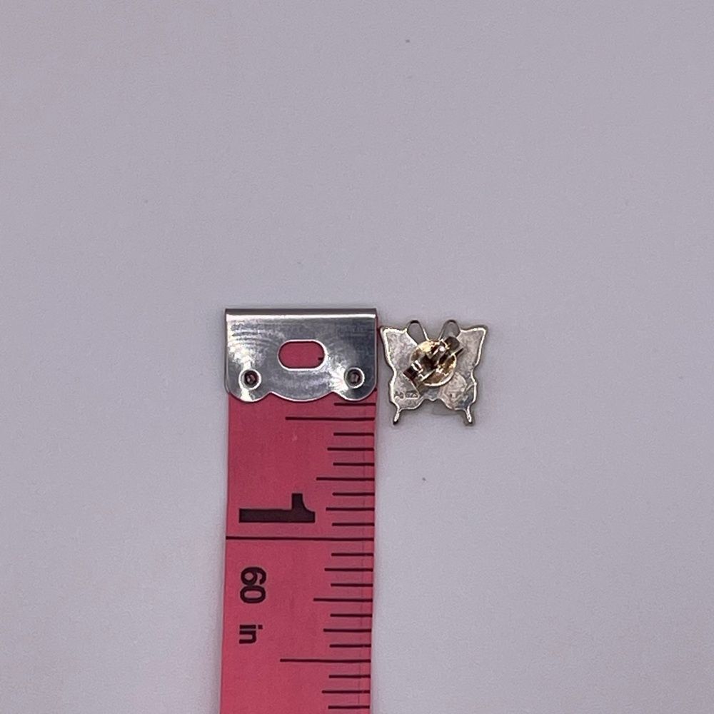 GUCCI Authentic Butterfly "Made in Italy" Logo 925 Sterling Silver Earrings - Picture 6 of 14